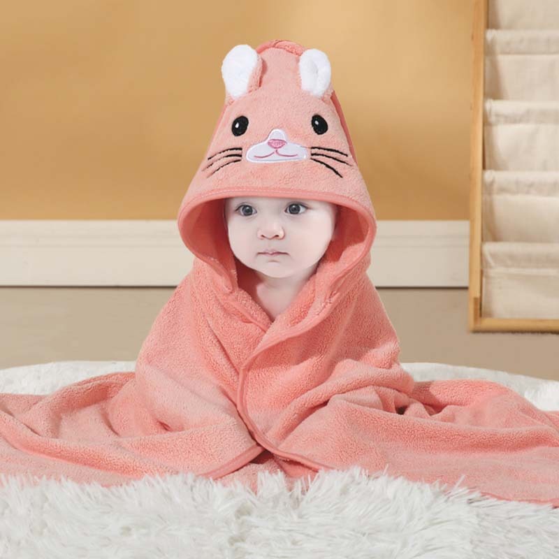 Baby Hooded Bath Towel for Warm, Cozy Newborn Wraps