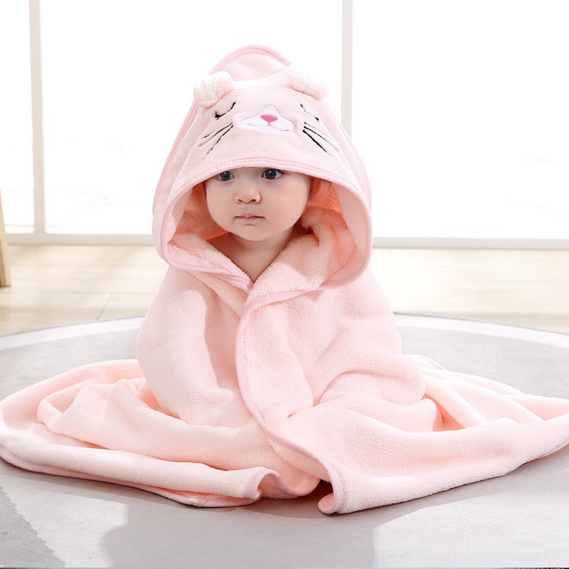 Baby Hooded Bath Towel for Warm, Cozy Newborn Wraps