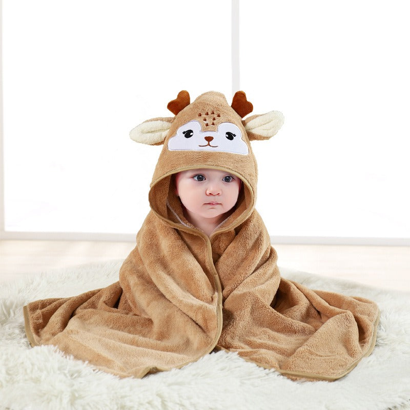 Baby Hooded Bath Towel for Warm, Cozy Newborn Wraps