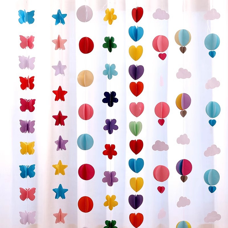 3D Paper Party Decorations for Colorful Event Displays