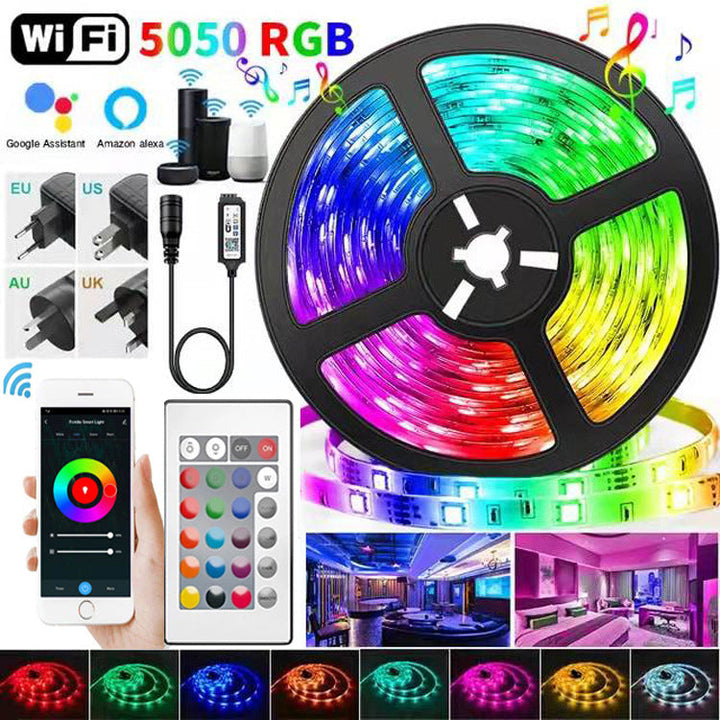 Smart RGB LED Strip Lights with App & Voice Control
