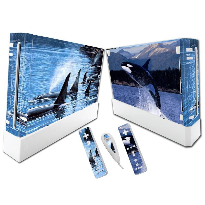 Wii Console Skin Stickers: Full-Body Protective Vinyl Wrap