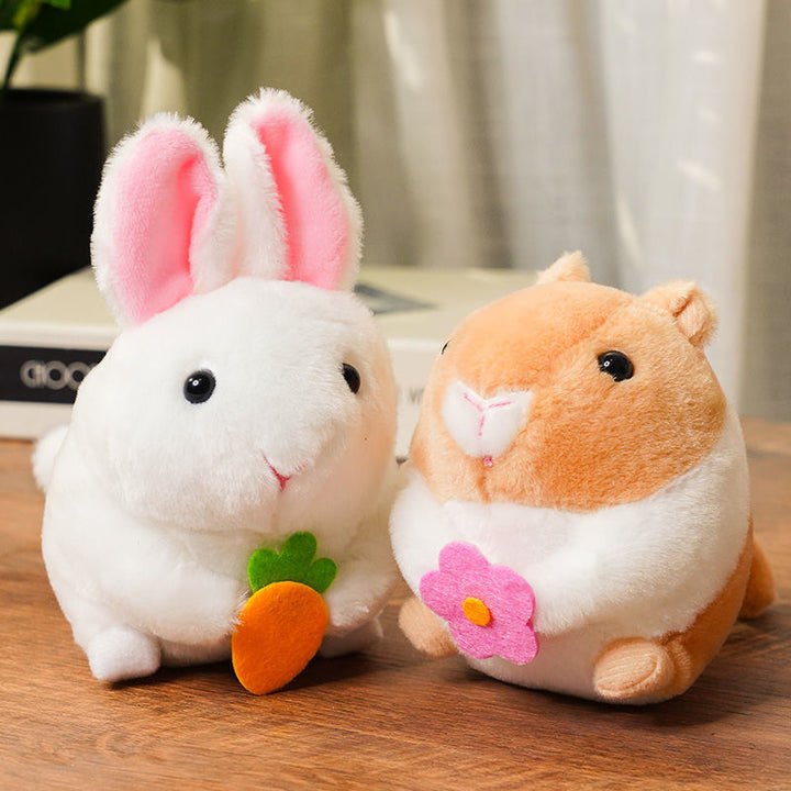 Pull-String Bunny Plush Toy for Screen-Free Comfort