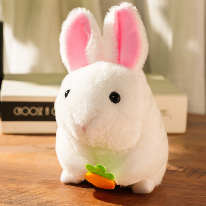 Pull-String Bunny Plush Toy for Screen-Free Comfort