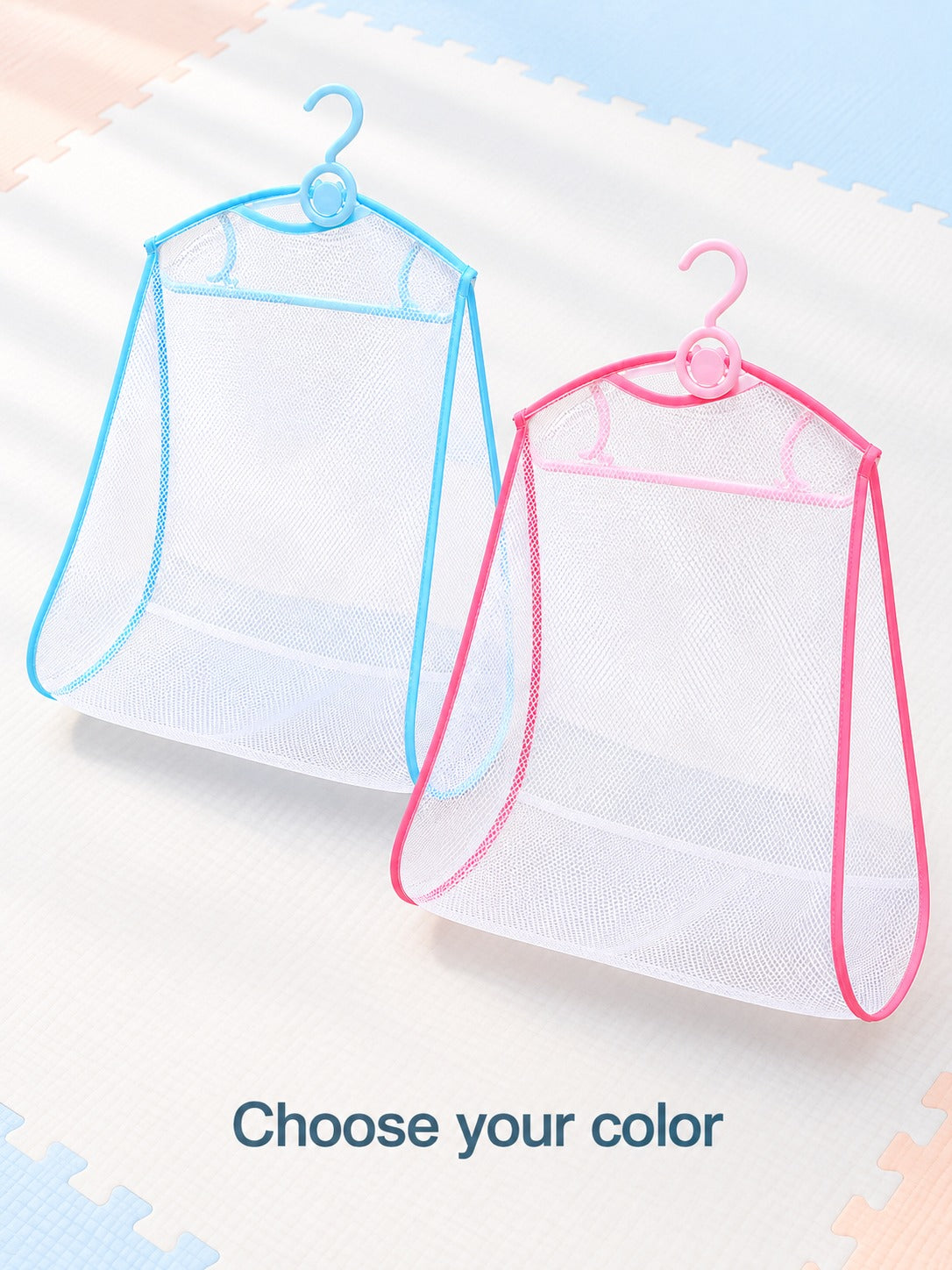 Windproof Pillow Drying Rack with Mesh Bag for Toys