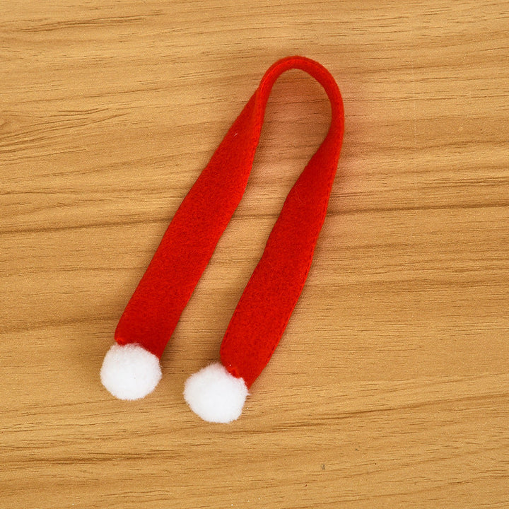 Christmas Wine Bottle Decoration Hat and Scarf Set