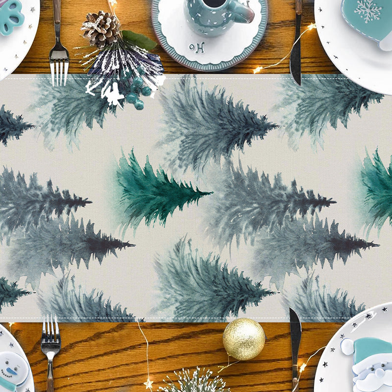 Christmas Table Runner for Cozy Winter Woodland Decor