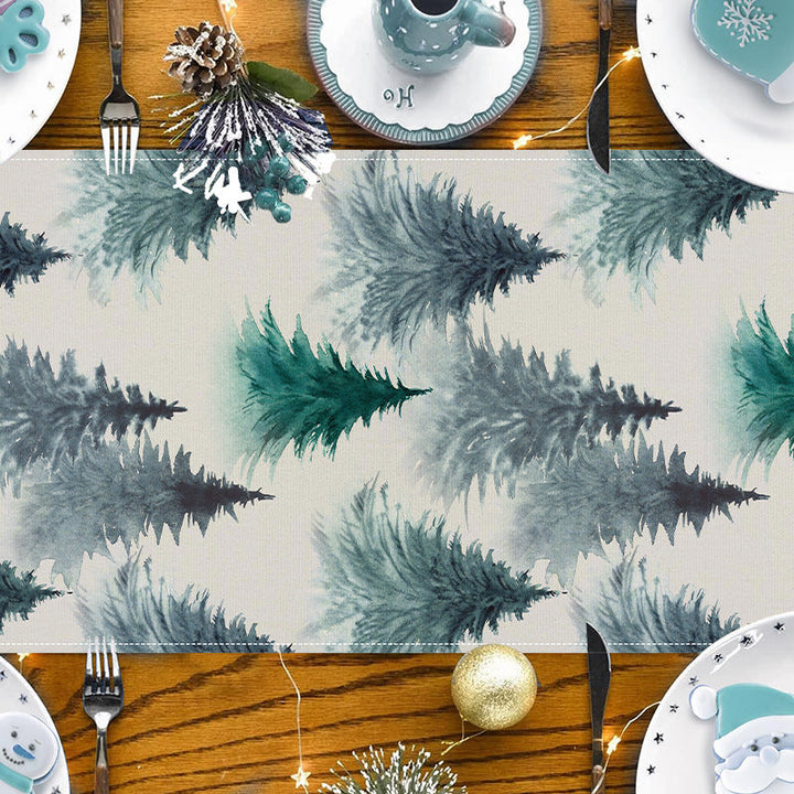 Christmas Table Runner for Cozy Winter Woodland Decor