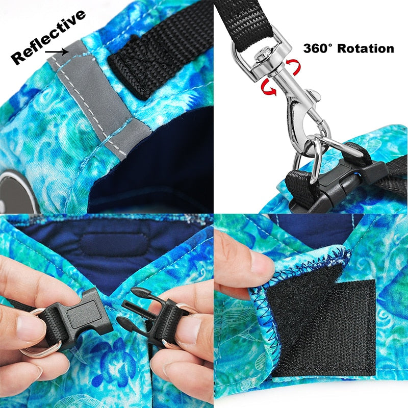 Reflective Dog Harness Vest & Leash Set for Safe Walks