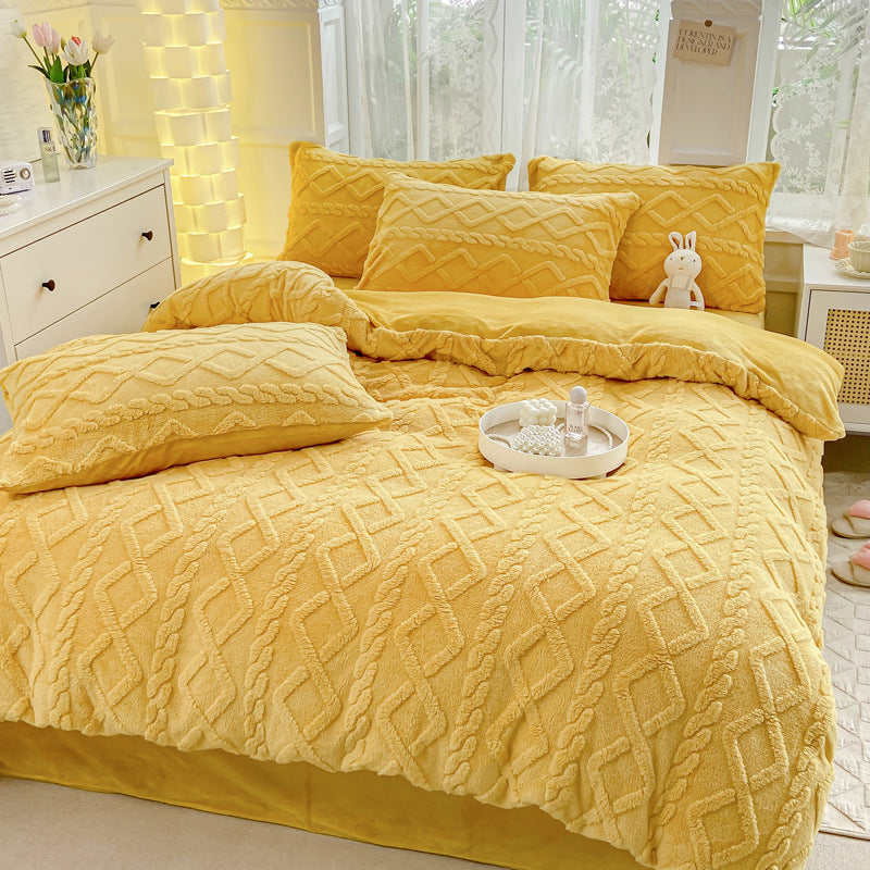 Full-Size Winter Flannel Bedding Set for Cozy Warmth