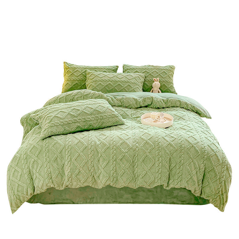 Full-Size Winter Flannel Bedding Set for Cozy Warmth