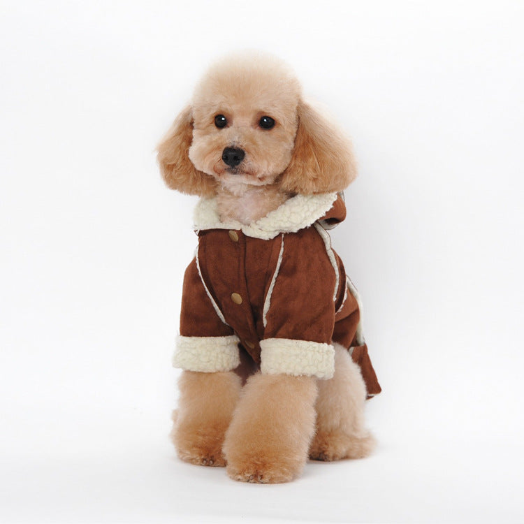 Dog Winter Coat for Warm Lamb-Velvet Comfort Outdoors