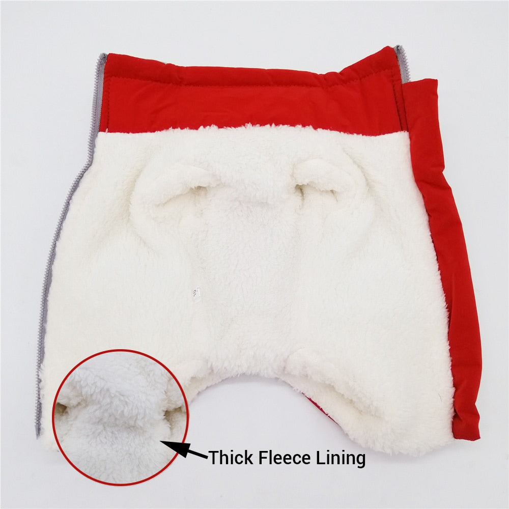 Dog Winter Overalls: Warm Waterproof Reflective Jumpsuit