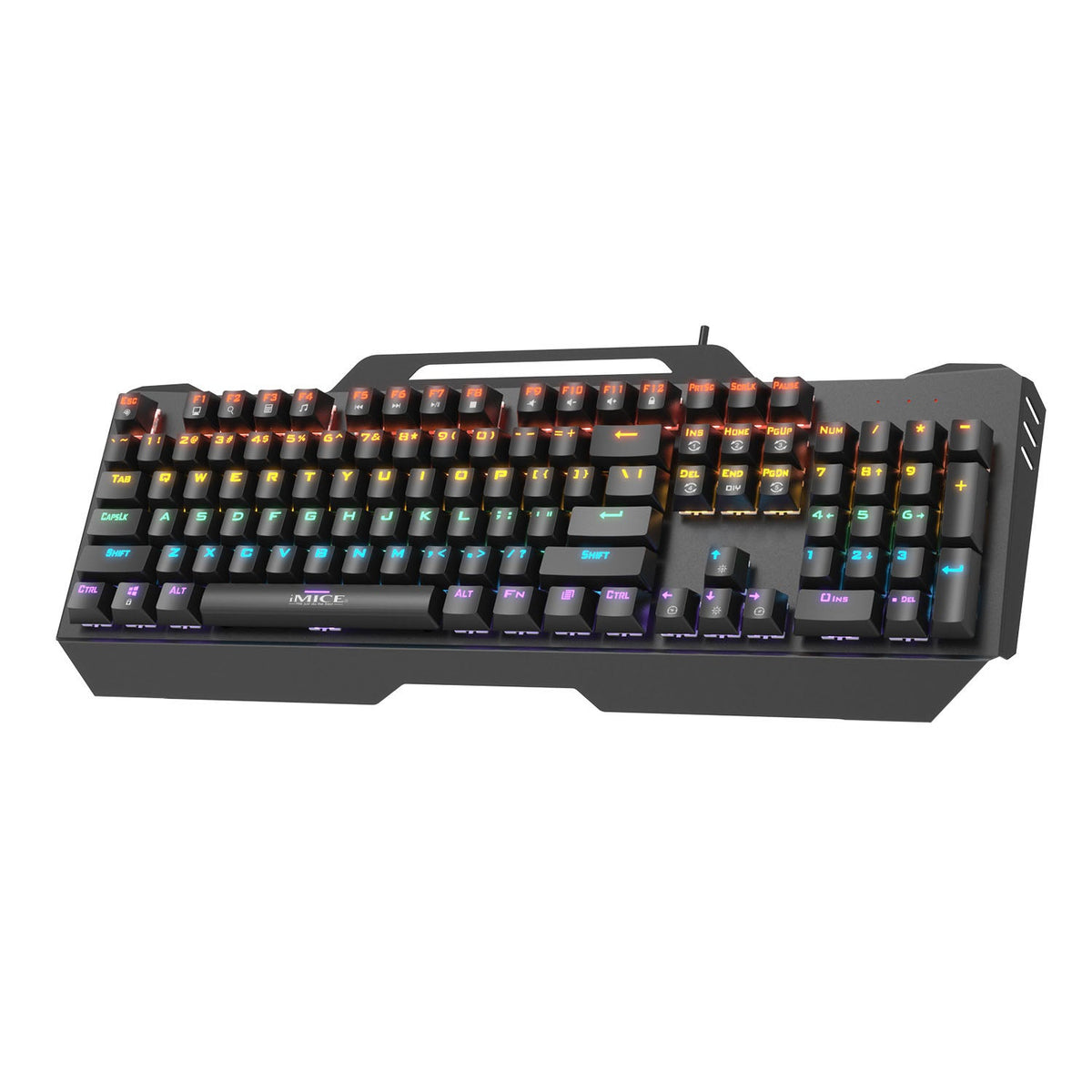 Full-Size RGB Gaming Keyboard with Metal Top Plate