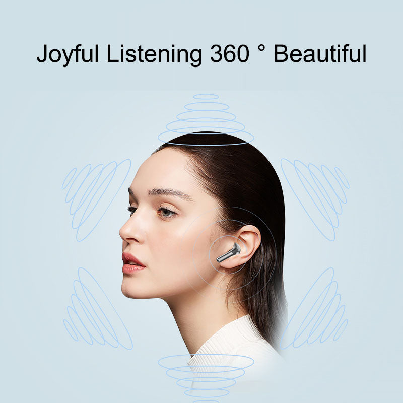Half In-Ear Bluetooth 5.3 Earbuds for Gaming & Commuting