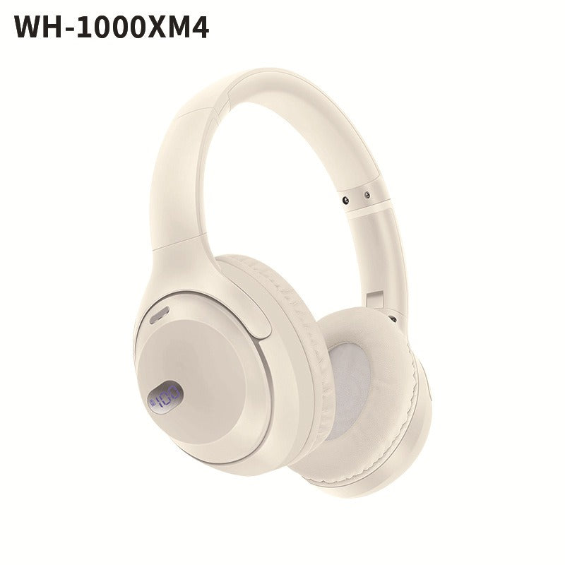 Wireless Headphones with Battery Display & Foldable