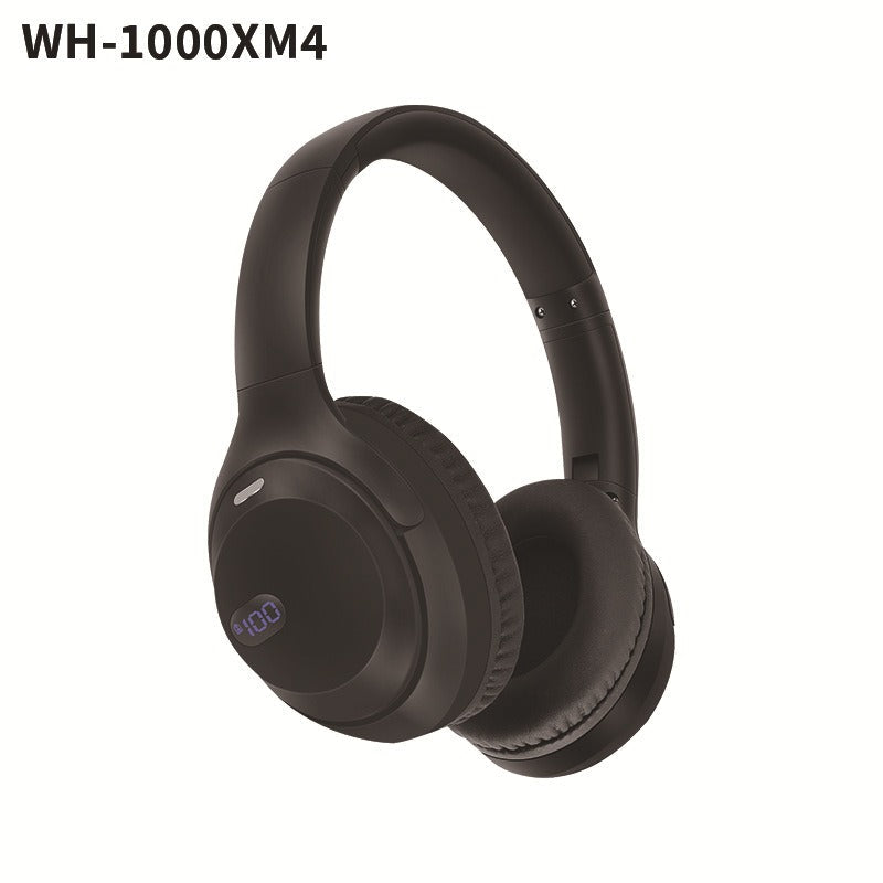 Wireless Headphones with Battery Display & Foldable