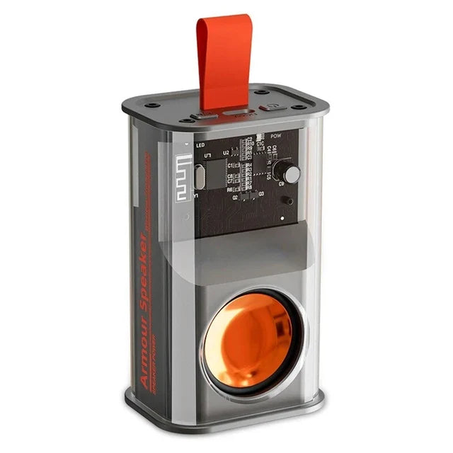 Transparent Bluetooth Speaker: BT 5.3 Bass & Mood Light