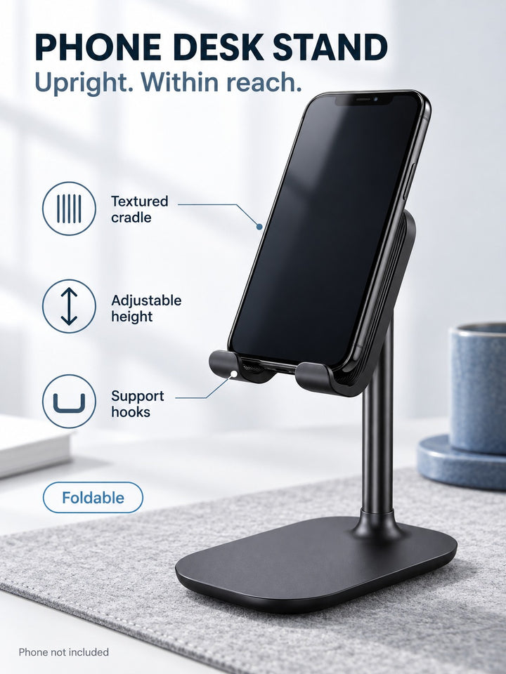 Wireless Charging Desk Stand, Foldable Telescopic