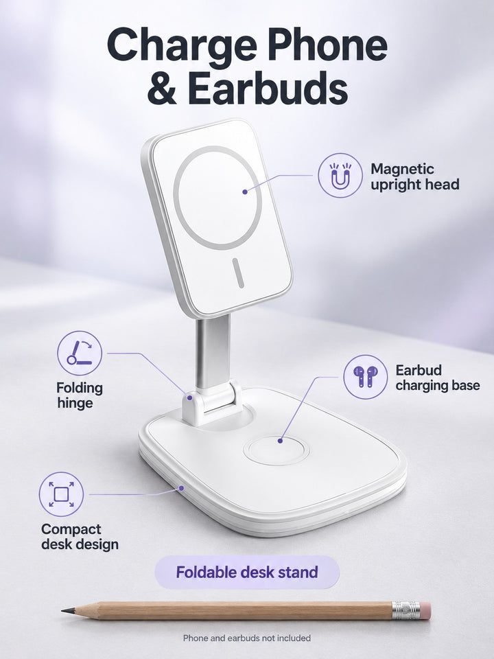 Wireless Charging Desktop Stand for iPhone & Huawei