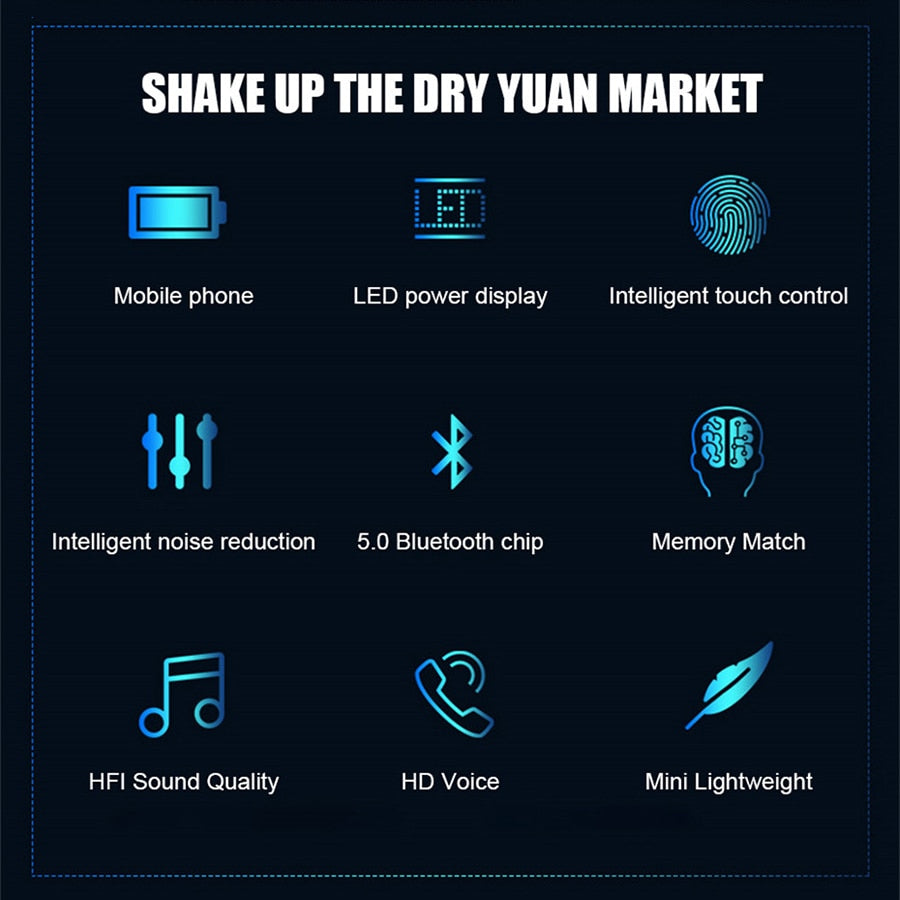 True Wireless Earbuds with 2000mAh Power Bank Case