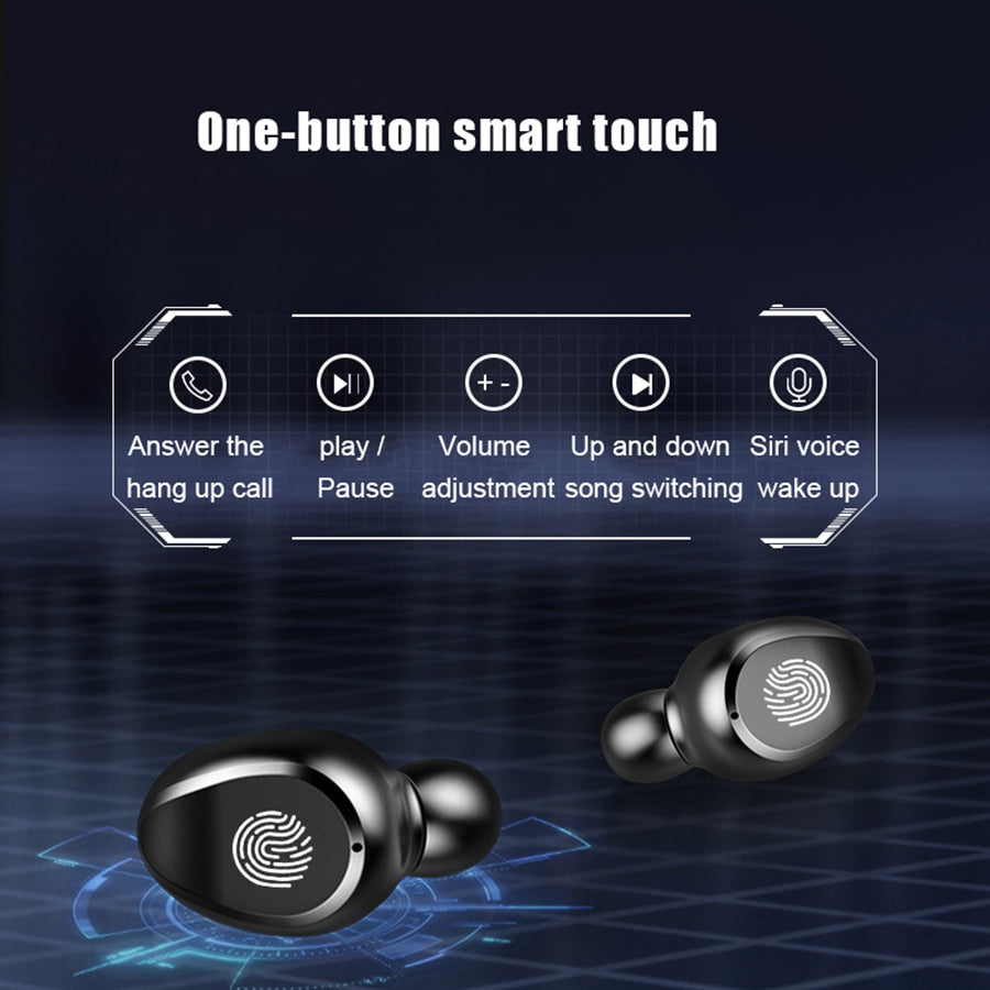 True Wireless Earbuds with 2000mAh Power Bank Case