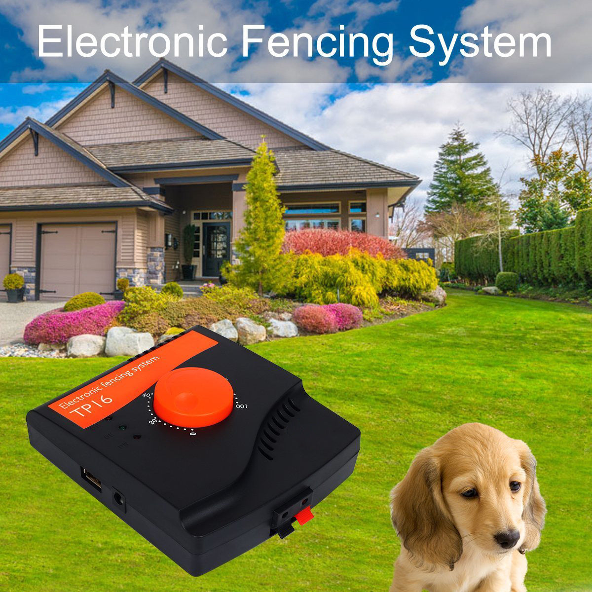Wireless Dog Fence System With 3 Waterproof Collars