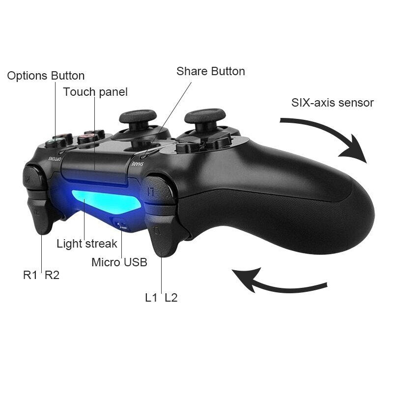 Wireless PS4 Controller for Precise, Comfortable Gaming