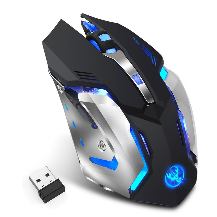 Wireless Gaming Mouse, Rechargeable RGB Breathing Light