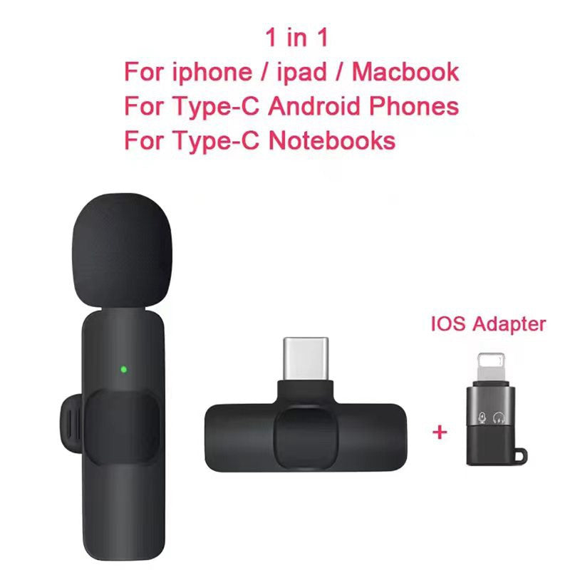 Wireless Lavalier Microphone for iPhone and Android Phones