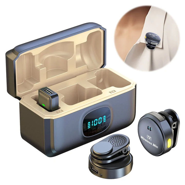 Wireless Clip-On Lapel Mic for Phone Video Recording