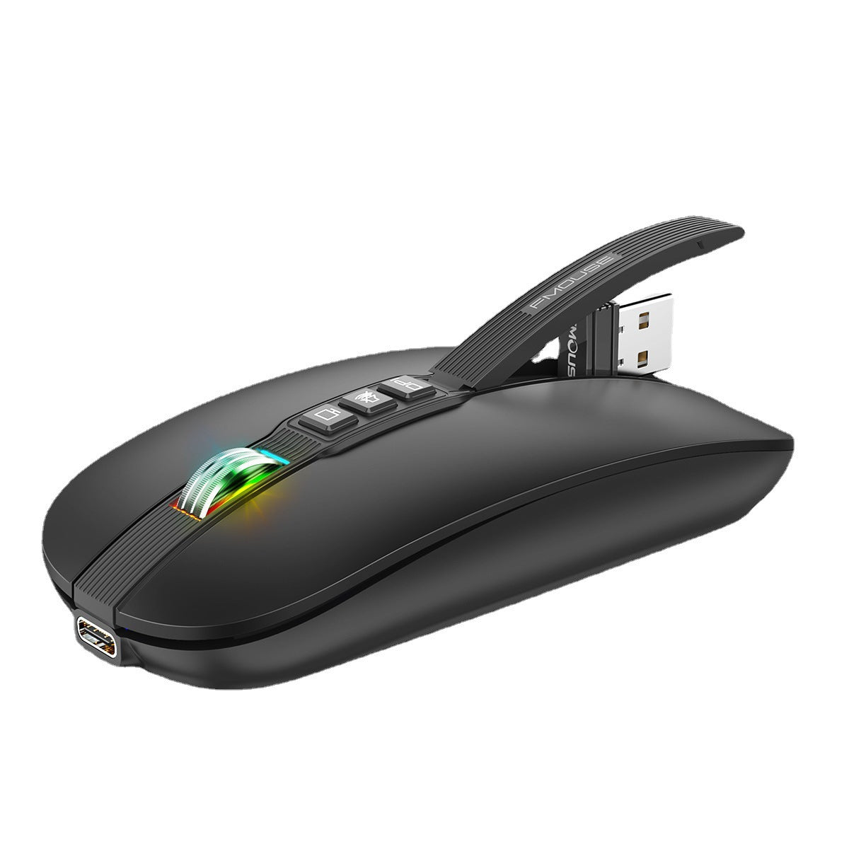 Silent Wireless Mouse with Volume Control, 2.4G & Bluetooth