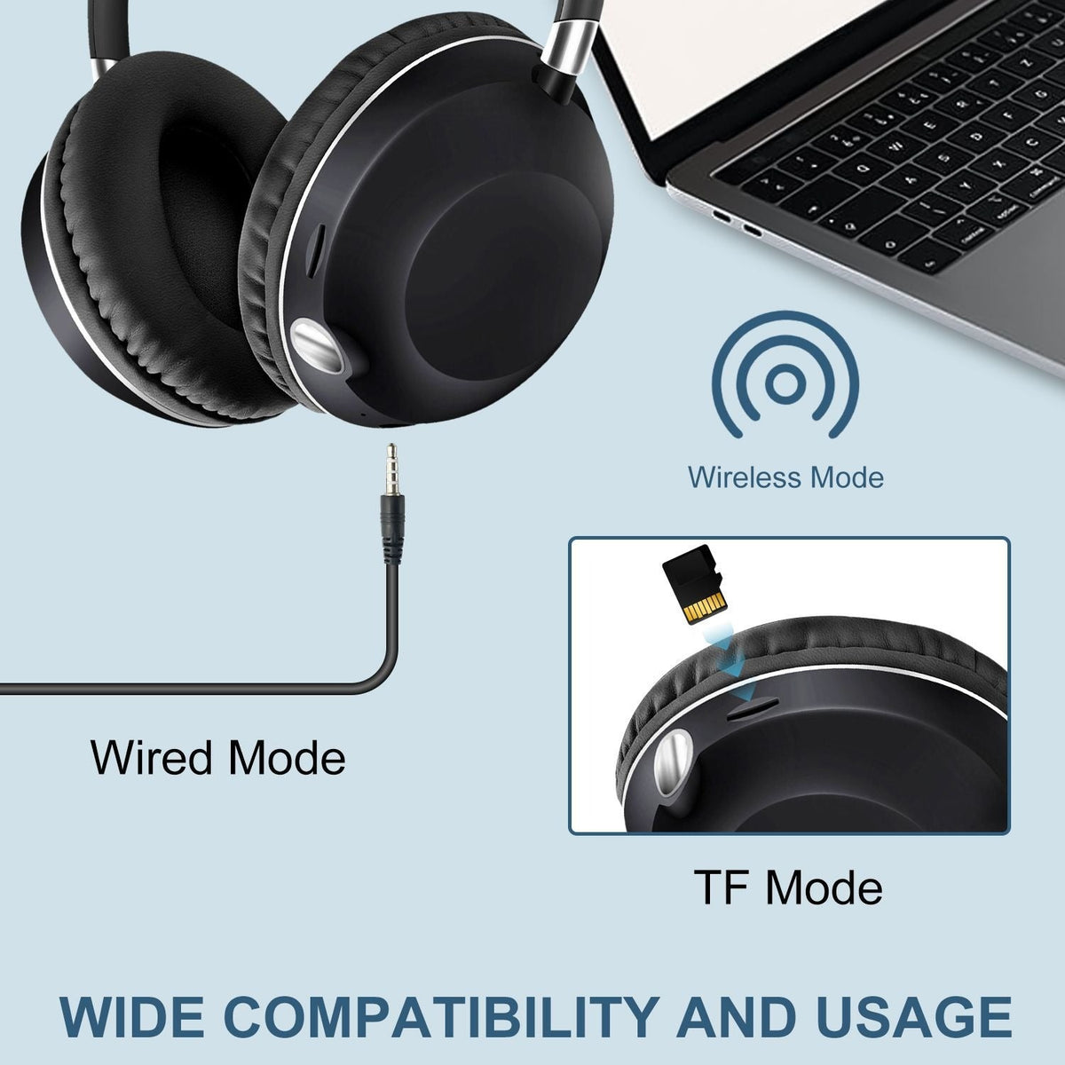 Wireless Bluetooth Headset with Flashlight and FM Radio