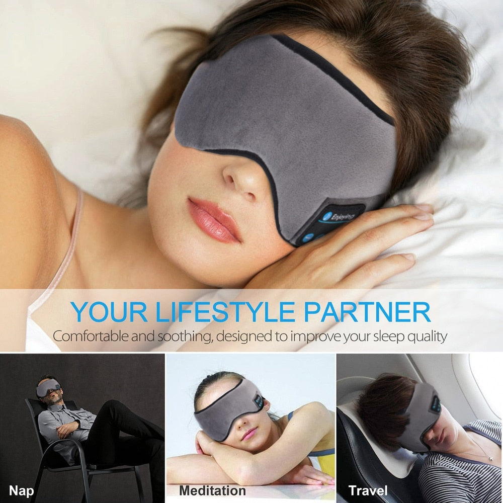 Wireless Bluetooth Sleep Mask Headphones for Side Sleepers