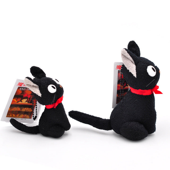 Black Cat Plush Pendant Bag Charm for Playful Style