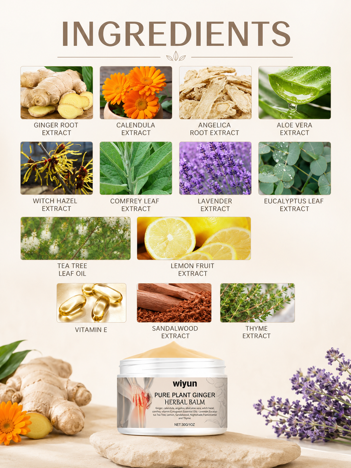 Ginger Herbal Joint Balm — Natural Pain & Swelling Relief