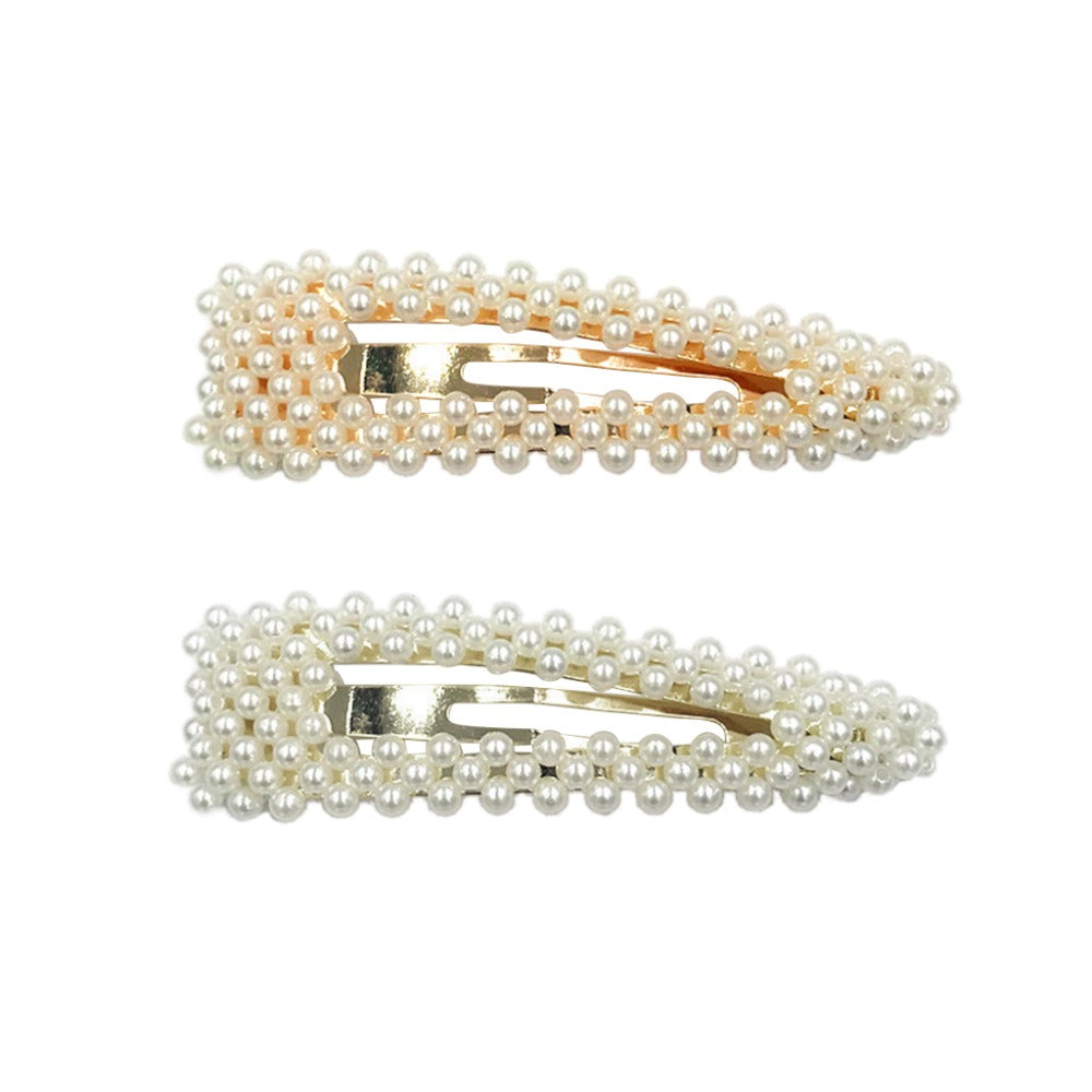 Vintage Faux Pearl Water Drop Hair Clips for Brides