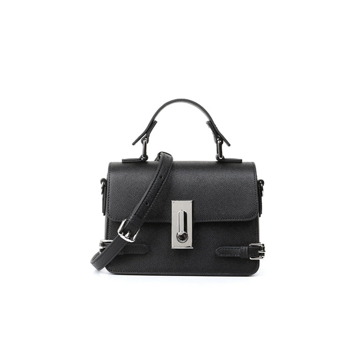 Women's Square Leather-Look Crossbody Bag, Turn-Lock