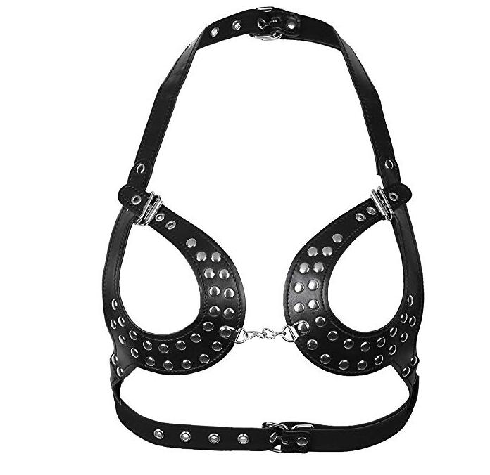 Open Cup Cage Bra Harness – Adjustable Gothic Style