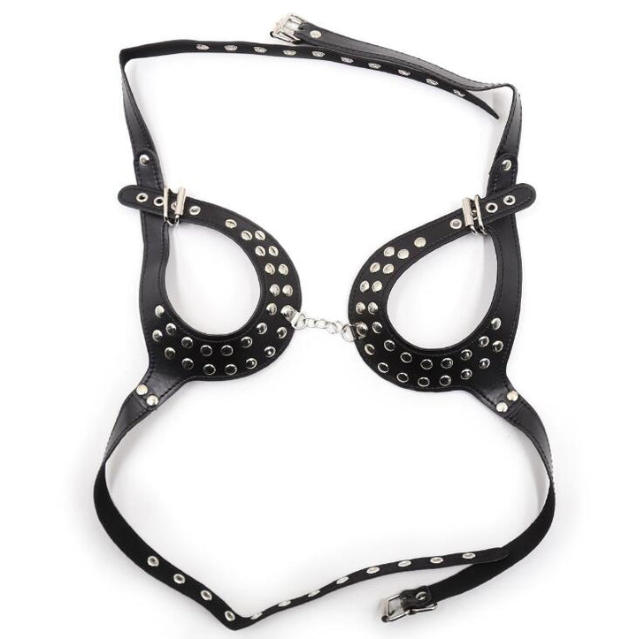 Open Cup Cage Bra Harness – Adjustable Gothic Style