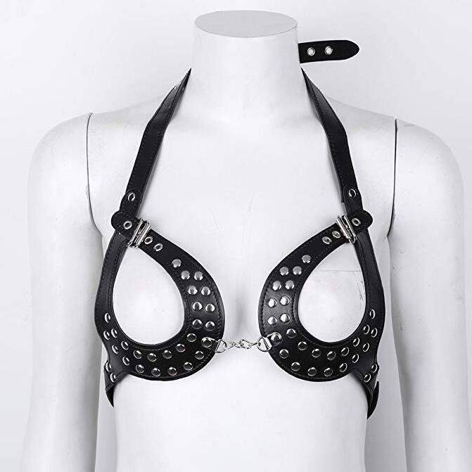 Open Cup Cage Bra Harness – Adjustable Gothic Style