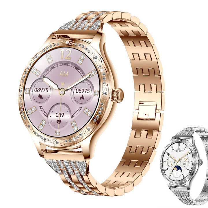 Women's Rose Gold Smartwatch with Heart Rate Tracker