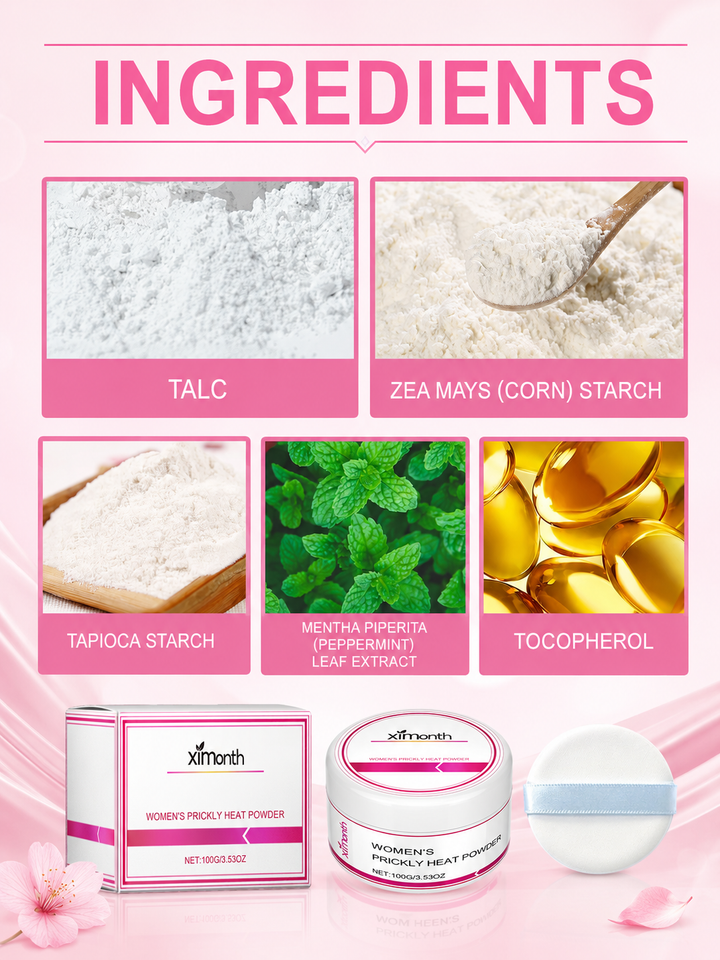 Women's Breathable Body Powder — Cool, Dry & Prickly Heat Relief