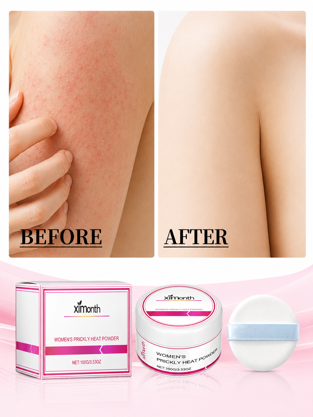 Women's Breathable Body Powder — Cool, Dry & Prickly Heat Relief