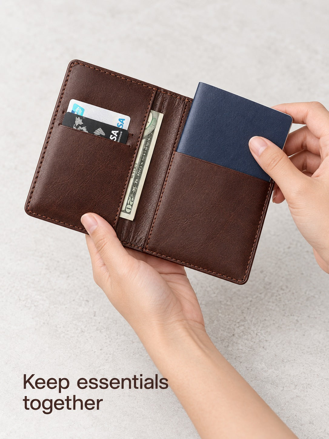 Women's RFID Passport Cover with Card and Cash Slots