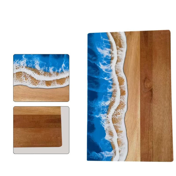 Ocean Resin Wood Serving Board for Cheese and Charcuterie