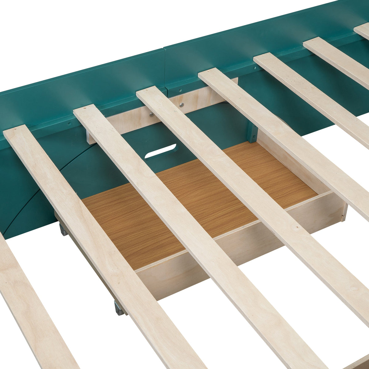 Full Size Platform Bed with Drawers & Bookshelf Headboard