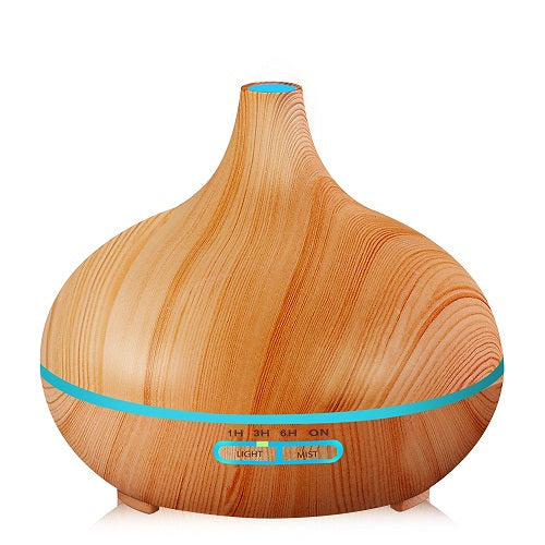 Wood Grain Aroma Diffuser with Timer and Mood Light