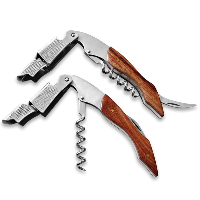 Wood Handle Waiter's Corkscrew Wine Opener