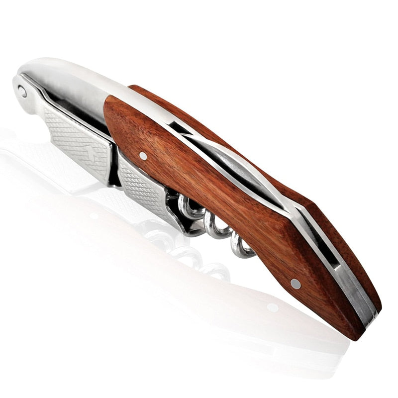 Wood Handle Waiter's Corkscrew Wine Opener